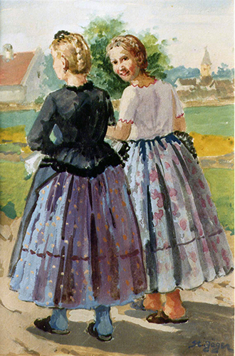 Mädchen am Dorfrand