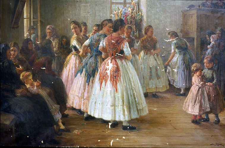 Kirchweihmädchen im Tanzsaal