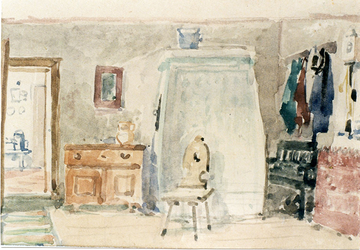 Lehmofen in der Kammer