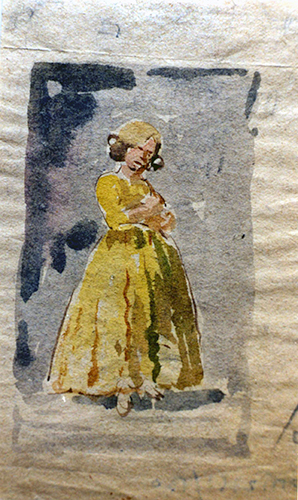 Mädchen in gelbem Kleid