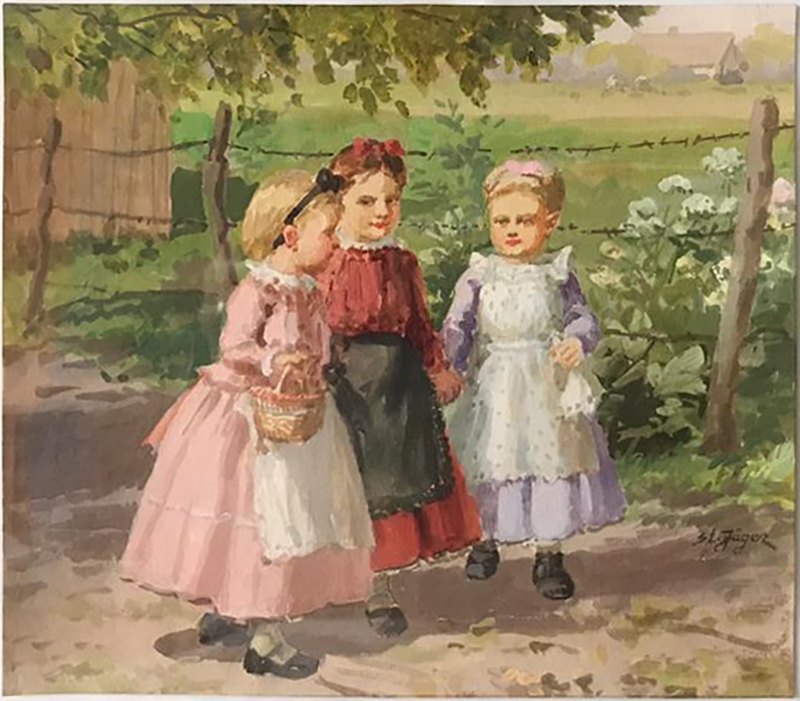 Drei Mädchen unterwegs