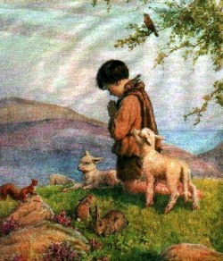 Betender Hirtenjunge