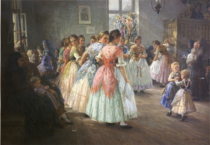 Kirchweihmädchen im Tanzsaal