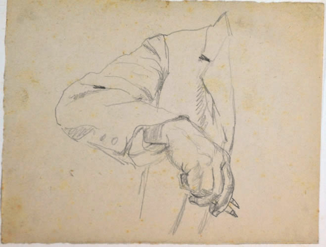 Handstudie - Männerhand mit Ärmel
