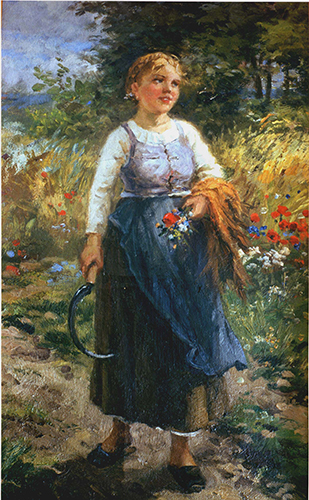 Mädchen mit Sichel