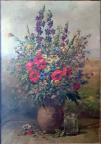 Feldblumen und Wasserglas- WK:1042