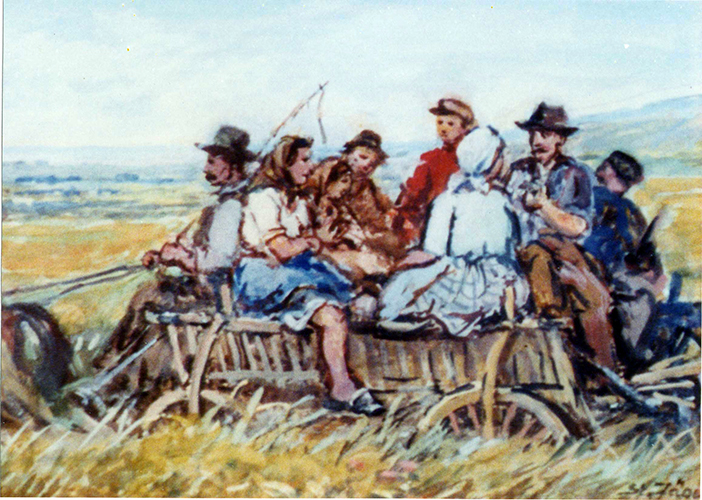 Bauernwagen, Feldarbeiter