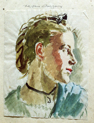 Aufgesteckter Zopf
