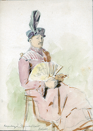 Szabács, Rosenberg in Damenkleid