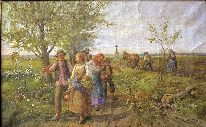 Cholerakreuz mit Heimkehrergruppe