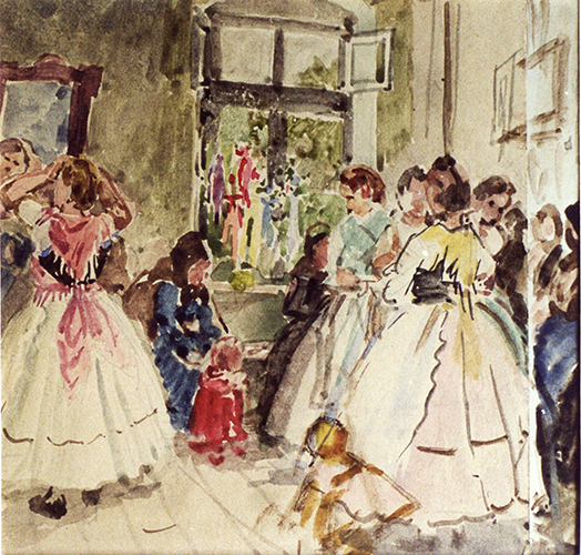 Kirchweihmädchen im Tanzsaal
