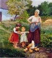Mutter und Kinder mit Glucke - WK:1367