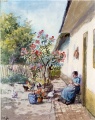Hofpartie mit Oleander - WK:0143