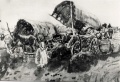 Zwei Wagen mit hochgestellter Plane - WK:0180