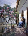 Hofpartie mit Oleander - WK:0749