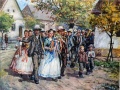 Kirchweihzug an der Straßenecke - WK:0846
