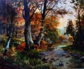 Herbstwald, Reh am Bach - WK:1738
