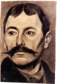 Portret (Männerporträt, Mann mit dunklem Schnurrbart) - WK:0942