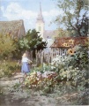 Hausfrau im Garten - WK:1893