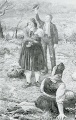 Detail aus dem Triptychon "Rast" Badener Tracht- WK:0376