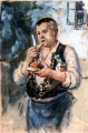 Bauer beim Frühstücken - WK:0865