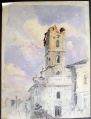 Szabács, zerschossene Kirche - WK:1925