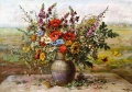 Feldblumen in einer Keramikvase - WK:0352