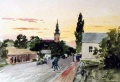 Jarak, Dorfstraße mit Kirche - WK:1763