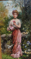 Dame mit roten Rosen - WK:2366