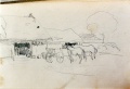 Leiterwagen und Pferde - WK:1838
