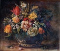 Blumen in blauer Vase - WK:0321