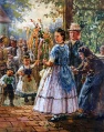 Vortänzerin im Hausgang - WK:0833