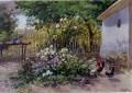 Hinterhof, Blumenbeet - WK:0736