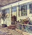 Guttenbrunn, Hausgang mit Säulen - WK:0603