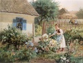 Mädchen im Blumengarten - WK:1730