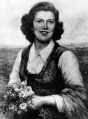 Frau mit Feldblumen - WK:0495