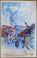 Pljevlja, Minarett und Marktstraße - WK:1905
