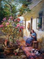 Hofpartie mit Oleander - WK:1060