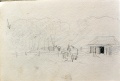 Schuppen und Pferdekoppel - WK:1836