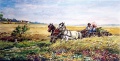 Weizenflur mit Pferdewagen - WK:1051