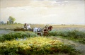 Weizenflur mit Pferdewagen - WK:0367