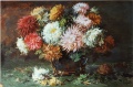Chrysanthemen in blauer Vase - WK:0800