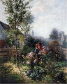 Mutter und Kind im Garten - WK:1075