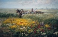 Weizenflur mit Pferdewagen - WK:0253
