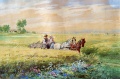 Weizenflur mit Pferdewagen - WK:1395