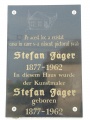Gedenktafel an der Stelle an der das Geburtshaus stand (wurde 201x abgerissen und ein Supermarkt gebaut)