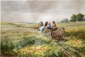Weizenflur mit Pferdewagen - WK:0206