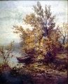 Herbstlandschaft mit Kahn - WK:0443