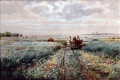 Weizenflur mit Pferdewagen - WK:0348
